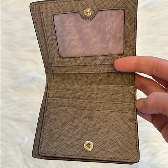 Michael Kors Taupe Wallet with Gold Logo - Picture 2 of 6